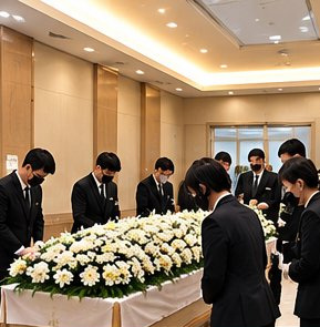 정중하게 진행되는 장례 의전